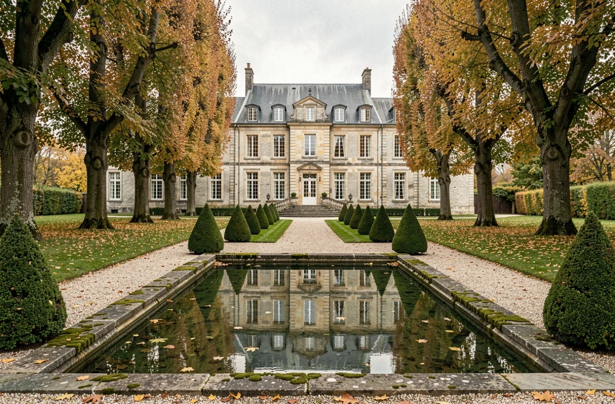Le Domaine de Kerogan à Quimper, élégant manoir du XIXe siècle avec parc arboré et bassin en pierre en Finistère