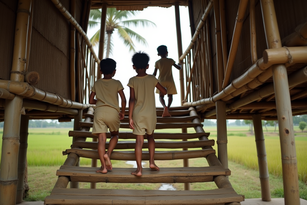 Enfants jouant sur l