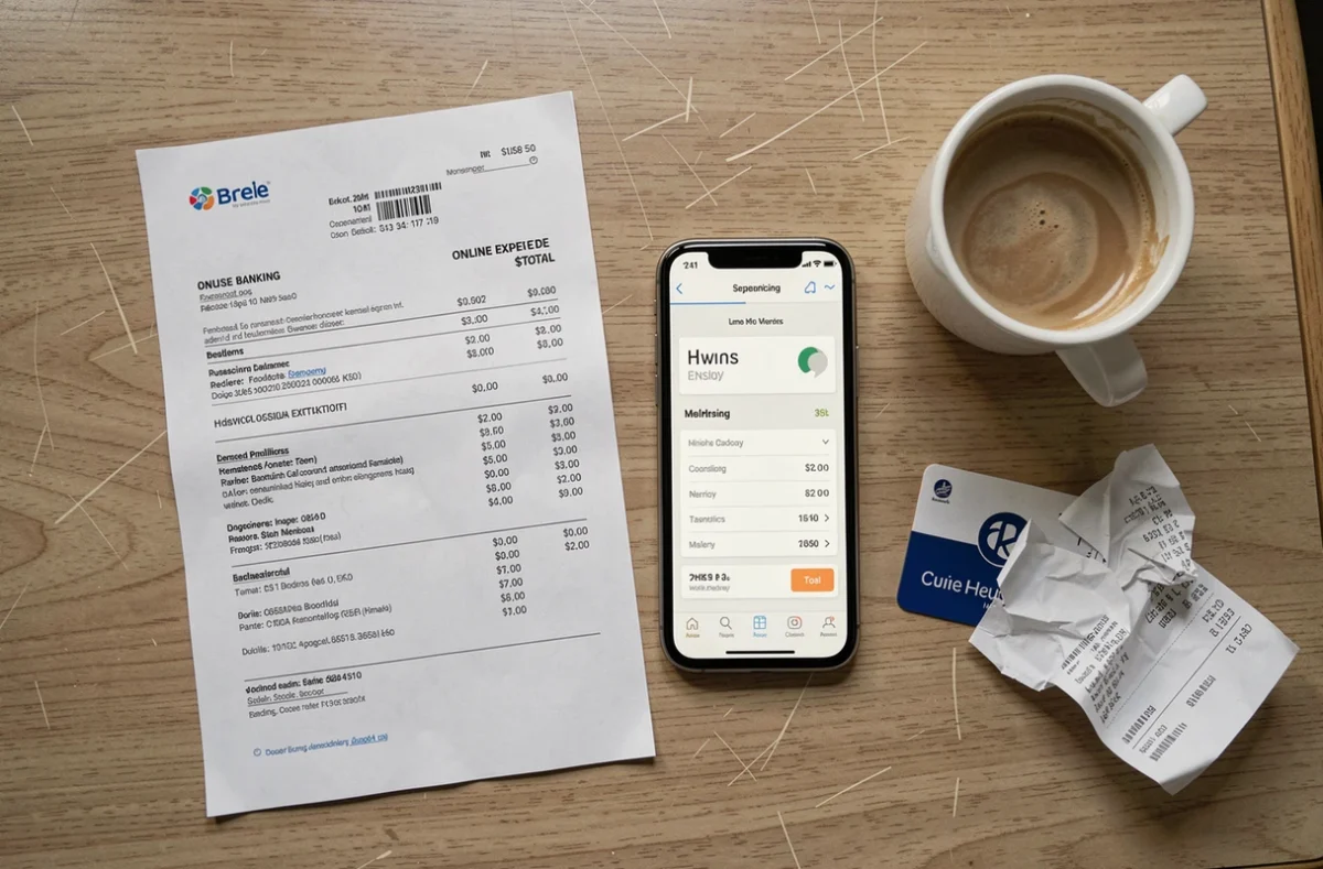 Relevé de facturation détaillé et carte de croisière révélant des dépenses imprévues à bord